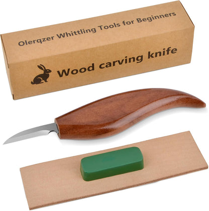 Wood Carving Knifes, (Straight handle Sloyd Carving Knife)