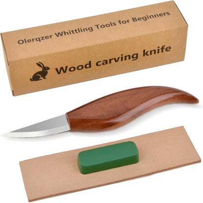 Wood Carving Knifes, (Straight handle Sloyd Carving Knife)