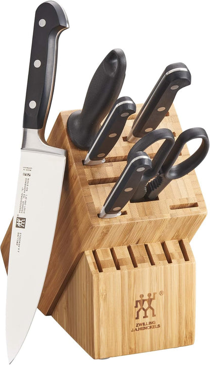 Professional S 7-Pc Knife Set, Friodur Ice-Hardened Blades | Ultra-Sharp Knives Made in Company-Owned German Factory with Special Formula Steel. Dishwasher Safe, Comfortable Grip