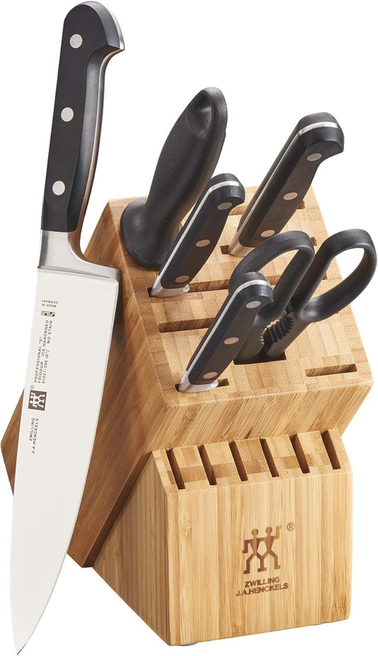 Professional S 7-Pc Knife Set, Friodur Ice-Hardened Blades | Ultra-Sharp Knives Made in Company-Owned German Factory with Special Formula Steel. Dishwasher Safe, Comfortable Grip