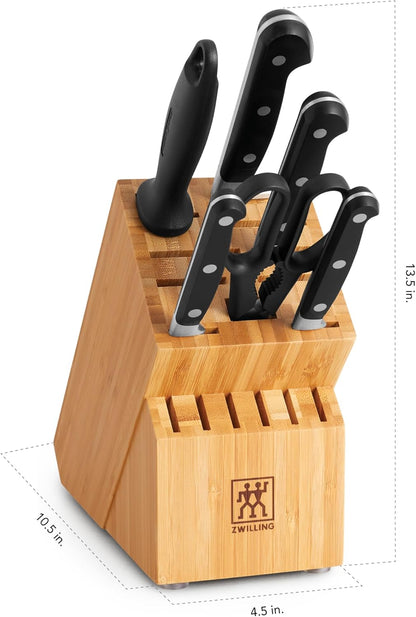 Professional S 7-Pc Knife Set, Friodur Ice-Hardened Blades | Ultra-Sharp Knives Made in Company-Owned German Factory with Special Formula Steel. Dishwasher Safe, Comfortable Grip