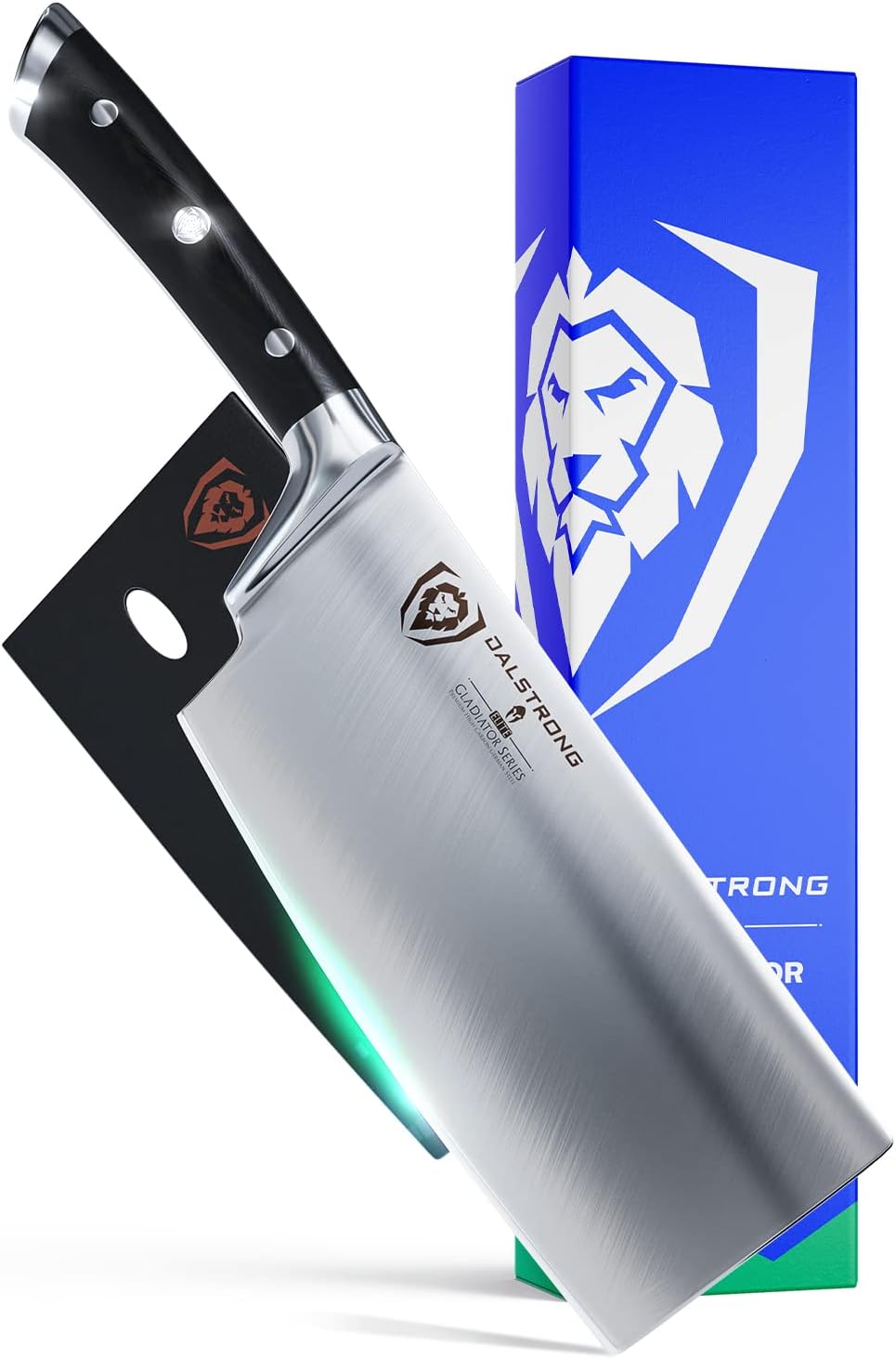 Meat Cleaver Knife -4.5"- Gladiator Series Elite-Heavy Duty Giftable Kitchen Knife - Black Handle-Razor Sharp Knife-Forged High Carbon German Steel -w/Sheath-NSF Certified