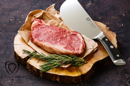 Meat Cleaver Knife -4.5"- Gladiator Series Elite-Heavy Duty Giftable Kitchen Knife - Black Handle-Razor Sharp Knife-Forged High Carbon German Steel -w/Sheath-NSF Certified