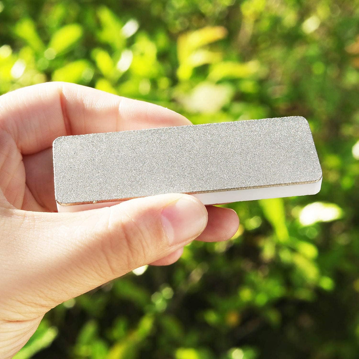 Mini Pocket Knife Sharpener - Double-Sided Diamond & Ceramic Sharpening Stone | Portable 400 Grit Tool for Knives, Scissors, and Outdoor Survival Gear