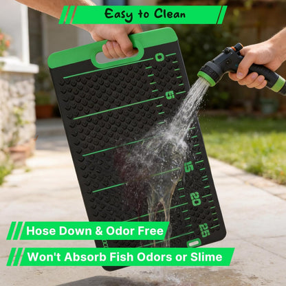 Fish Fillet Mat Kit With 25" Ruler, 7" filet knife & Storage Bag - Non-Slip Texture Portable & Durable Cleaning Cutting Board for Easy Filleting,Fishing gear, 29.5"x15.5"