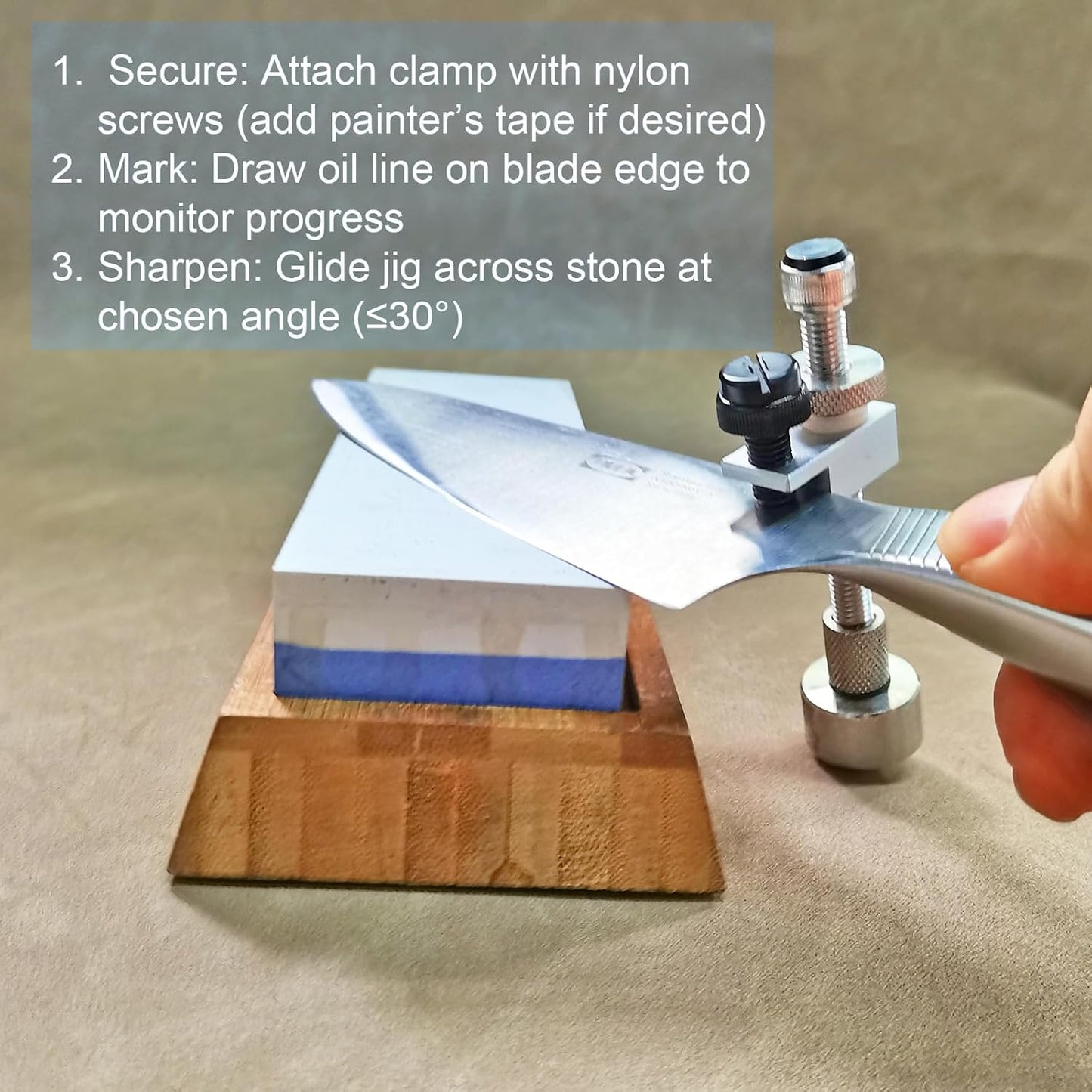 SG01 Knife Sharpening Angle Guide Adjustable 0° to 30° for Sharpening Knives on Whetstone/Daimond Stone, Scrolling Knife Sharpener Jig, Fidget Toys Gift for Blade-Loving Men (2, Silver)