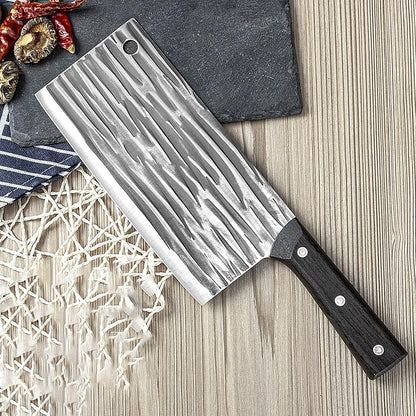 2 Pcs Professional Cleaver Chef Knife, High Strength Stainless Steel 7.5 Inch Sharp Kitchen Blade with Plastic Handle (2)
