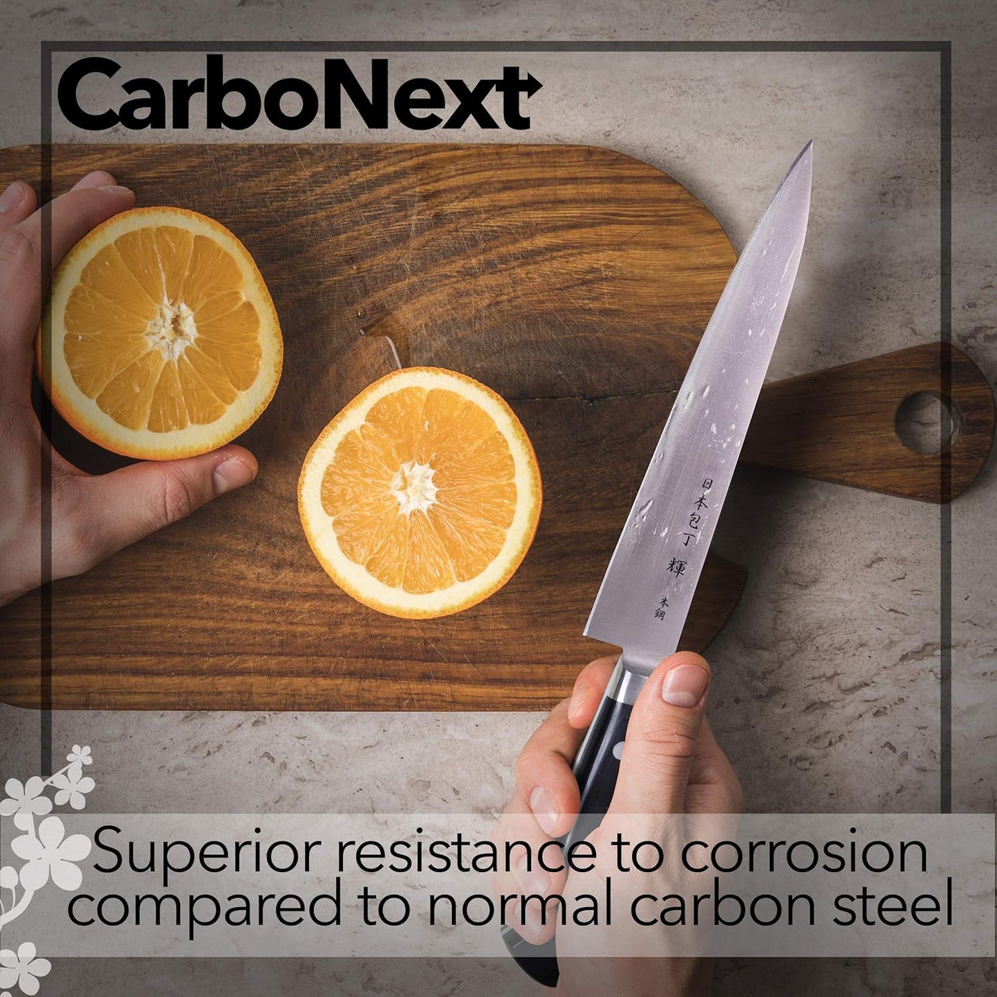 Kagayaki CarboNext , KC-1ES Professional Petty Knife, High Carbon Tool Steel Pro Kitchen Knife with Ergonomic Pakka Wood Handle, 4.7 inch