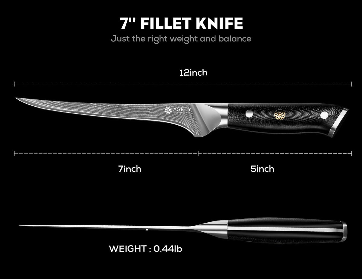 Damascus Knife Set 3 PCS, Japanese Kitchen Knives with G10 Handle