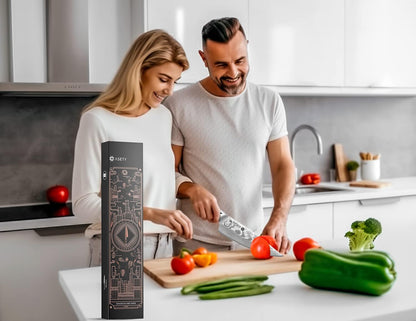 Damascus Knife Set 3 PCS, Japanese Kitchen Knives with G10 Handle