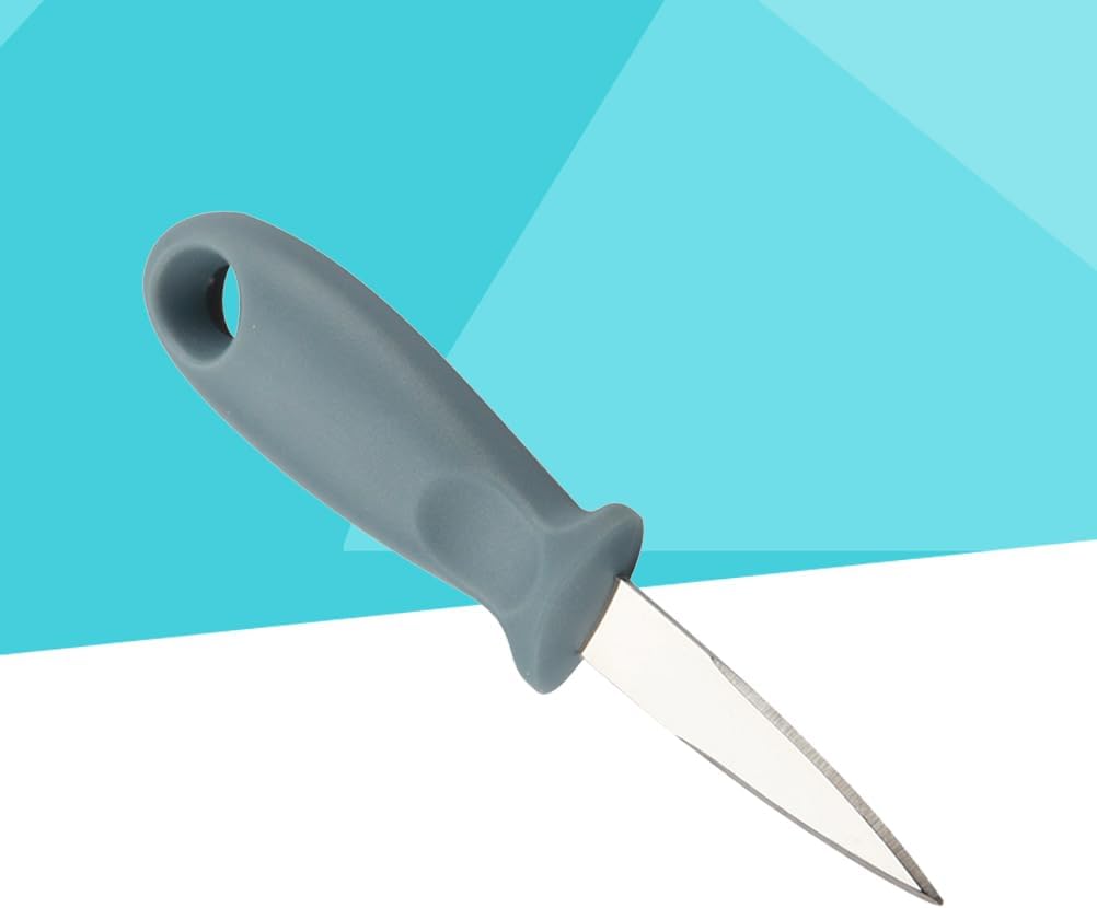 Oyster Shucking Knife, Stainless Steel Oyster Shucker with Plastic Handle, Non-slip Clam Opener, Seafood Opening Tools for Shellfish