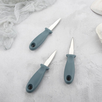 Oyster Shucking Knife, Stainless Steel Oyster Shucker with Plastic Handle, Non-slip Clam Opener, Seafood Opening Tools for Shellfish