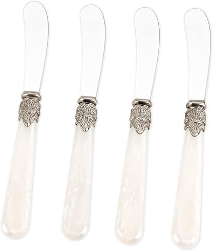 REVERIE Collection 4-piece Stainless Steel Butter Spreader Cheese Knife, Giftable Butter Knives set, Bread Knife set (Gold)