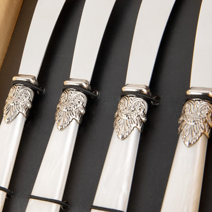 REVERIE Collection 4-piece Stainless Steel Butter Spreader Cheese Knife, Giftable Butter Knives set, Bread Knife set (Gold)