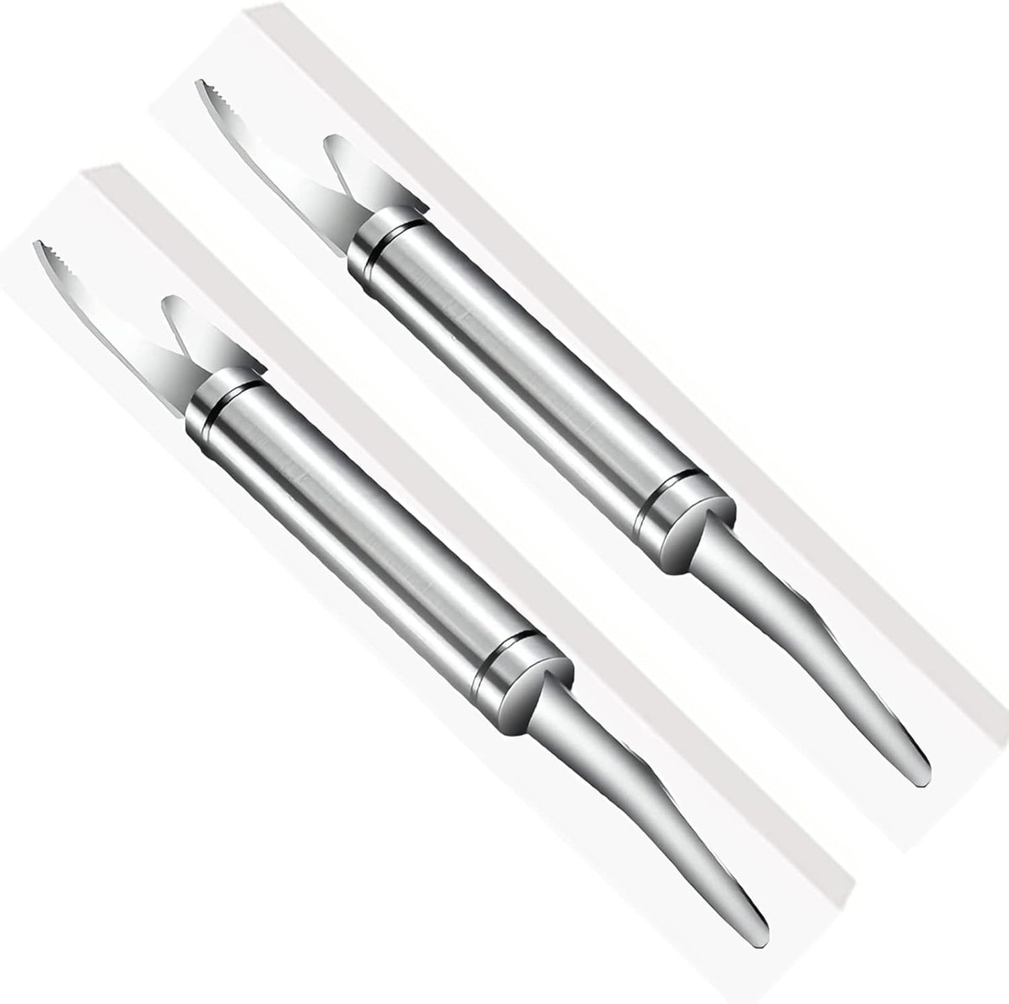 2Pcs Shrimp Deveiner Tool and Peeler, Toadfish Shrimp Cleaner, 5 in 1 Multifunctional Shrimp Peeler and Deveiner Tool, Oyster Shucking Knife, Ergonomic Non-Slip Grip, Kitchen Essential, 9in