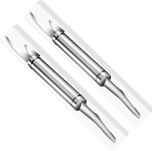 2Pcs Shrimp Deveiner Tool and Peeler, Toadfish Shrimp Cleaner, 5 in 1 Multifunctional Shrimp Peeler and Deveiner Tool, Oyster Shucking Knife, Ergonomic Non-Slip Grip, Kitchen Essential, 9in
