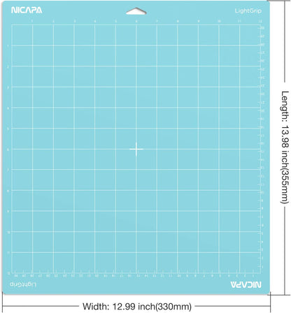 Replacement Cutting Mat(12x12 inch）for Cricut Maker /3/Explore 3/Air /2/One (6pack-3xStandard、Light、Strong、Fabric) Adhesive&Sticky Non-Slip Flexible Square Gridded Cut Mats Set