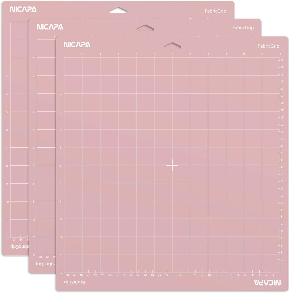 Replacement Cutting Mat(12x12 inch）for Cricut Maker /3/Explore 3/Air /2/One (6pack-3xStandard、Light、Strong、Fabric) Adhesive&Sticky Non-Slip Flexible Square Gridded Cut Mats Set