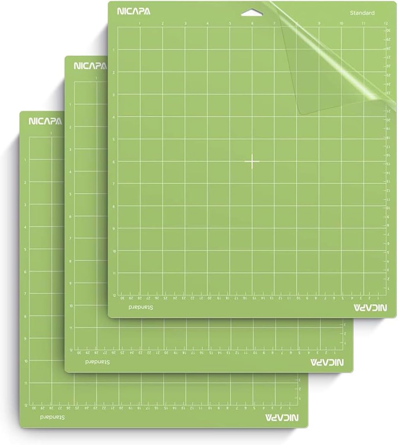 Replacement Cutting Mat(12x12 inch）for Cricut Maker /3/Explore 3/Air /2/One (6pack-3xStandard、Light、Strong、Fabric) Adhesive&Sticky Non-Slip Flexible Square Gridded Cut Mats Set