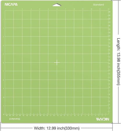 Replacement Cutting Mat(12x12 inch）for Cricut Maker /3/Explore 3/Air /2/One (6pack-3xStandard、Light、Strong、Fabric) Adhesive&Sticky Non-Slip Flexible Square Gridded Cut Mats Set