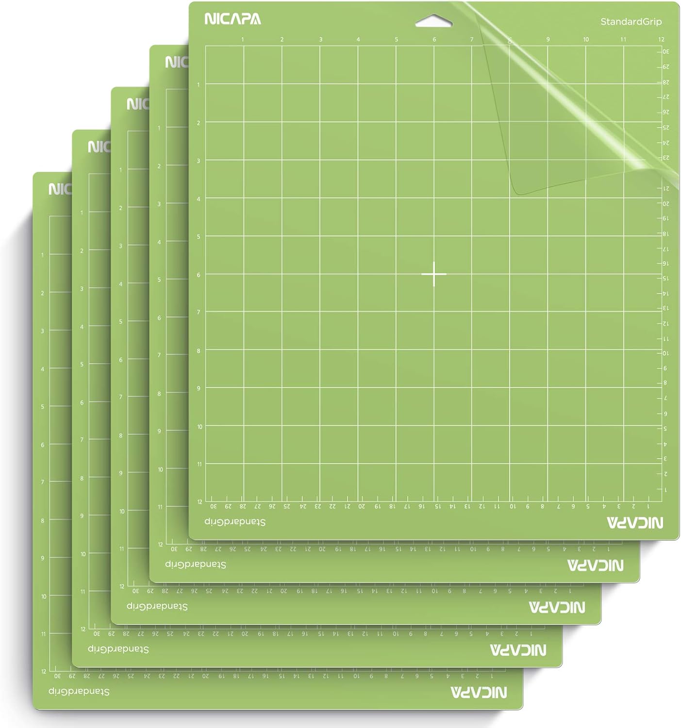 Replacement Cutting Mat(12x12 inch）for Cricut Maker /3/Explore 3/Air /2/One (6pack-3xStandard、Light、Strong、Fabric) Adhesive&Sticky Non-Slip Flexible Square Gridded Cut Mats Set