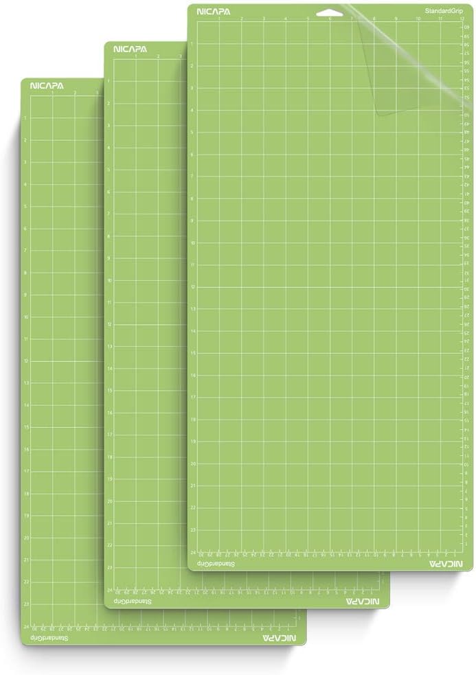 Replacement Cutting Mat(12x12 inch）for Cricut Maker /3/Explore 3/Air /2/One (6pack-3xStandard、Light、Strong、Fabric) Adhesive&Sticky Non-Slip Flexible Square Gridded Cut Mats Set