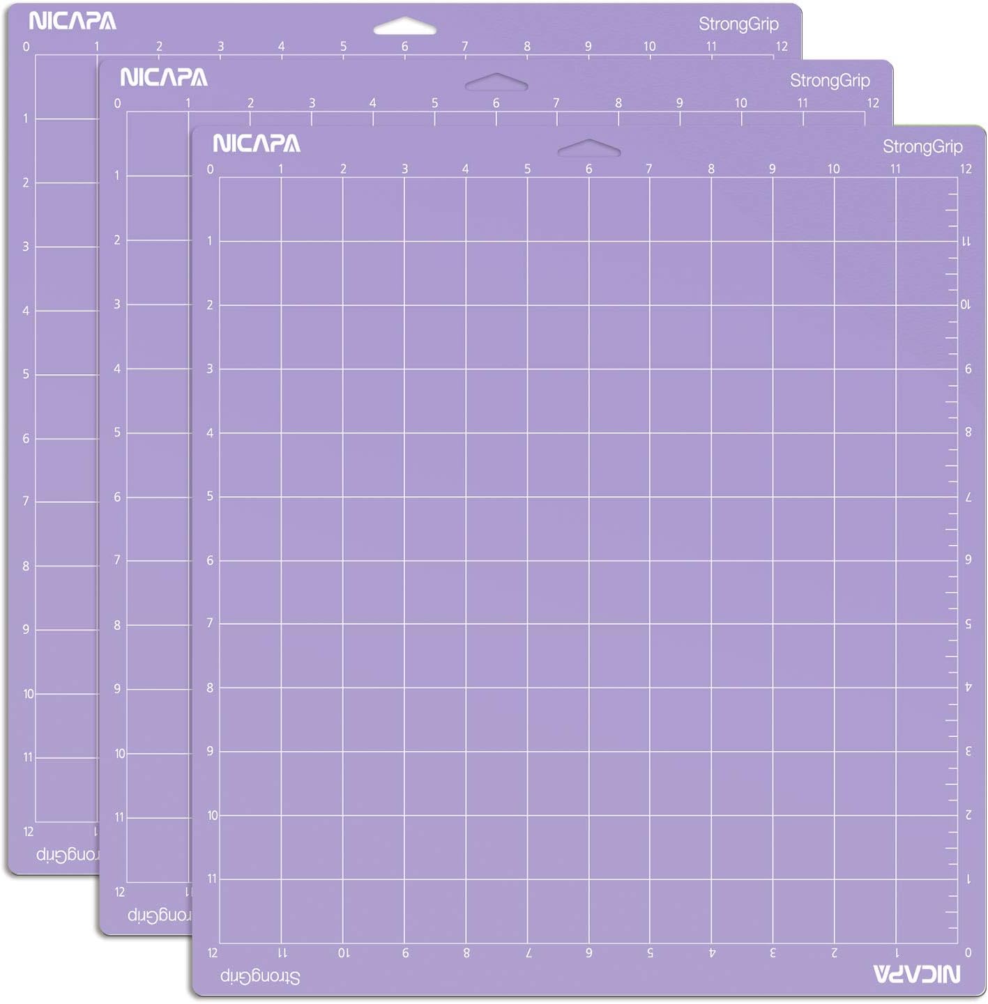 Replacement Cutting Mat(12x12 inch）for Cricut Maker /3/Explore 3/Air /2/One (6pack-3xStandard、Light、Strong、Fabric) Adhesive&Sticky Non-Slip Flexible Square Gridded Cut Mats Set