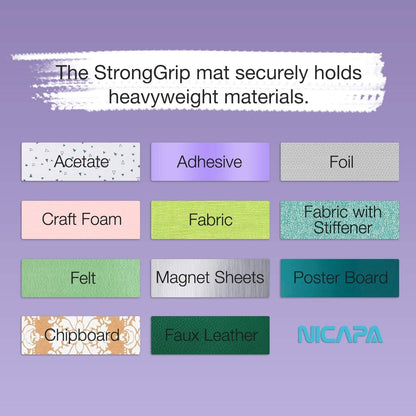 Replacement Cutting Mat(12x12 inch）for Cricut Maker /3/Explore 3/Air /2/One (6pack-3xStandard、Light、Strong、Fabric) Adhesive&Sticky Non-Slip Flexible Square Gridded Cut Mats Set