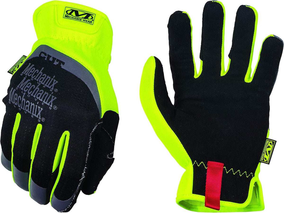 FastFit E5 Work Gloves XX-Large Black/Fluorescent Yellow | High-Dexterity E5 Design with Breathable Synthetic Leather, Touchscreen Capable & Machine Washable Convenience