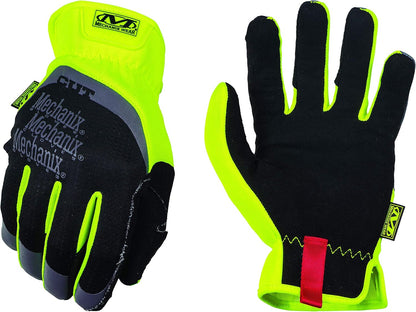 FastFit E5 Work Gloves XX-Large Black/Fluorescent Yellow | High-Dexterity E5 Design with Breathable Synthetic Leather, Touchscreen Capable & Machine Washable Convenience