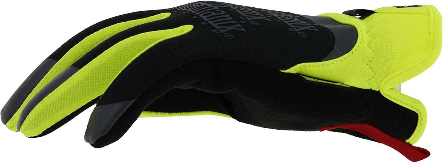 FastFit E5 Work Gloves XX-Large Black/Fluorescent Yellow | High-Dexterity E5 Design with Breathable Synthetic Leather, Touchscreen Capable & Machine Washable Convenience