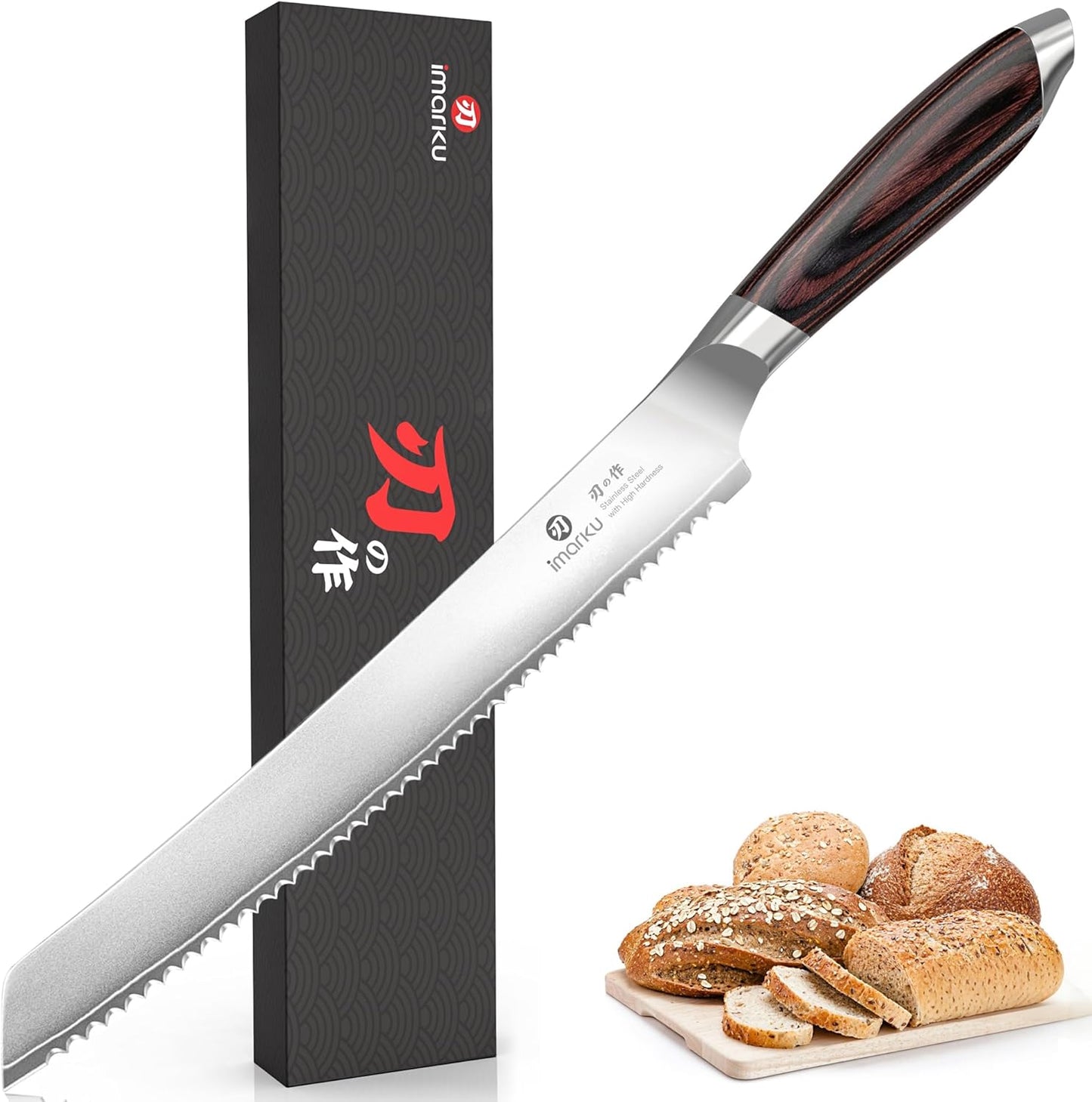 3 Piece Knife Set, Professional Japanese High Carbon Stainless Steel Chef Knife, Ultra Sharp Kitchen Knives Set with Ergonomic Pakkawood Handle, Ideal Gift for Mom