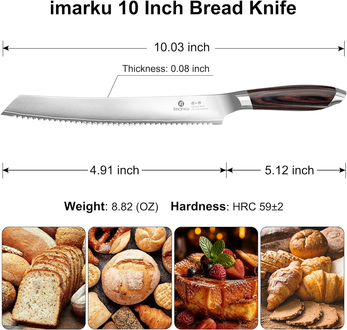 3 Piece Knife Set, Professional Japanese High Carbon Stainless Steel Chef Knife, Ultra Sharp Kitchen Knives Set with Ergonomic Pakkawood Handle, Ideal Gift for Mom