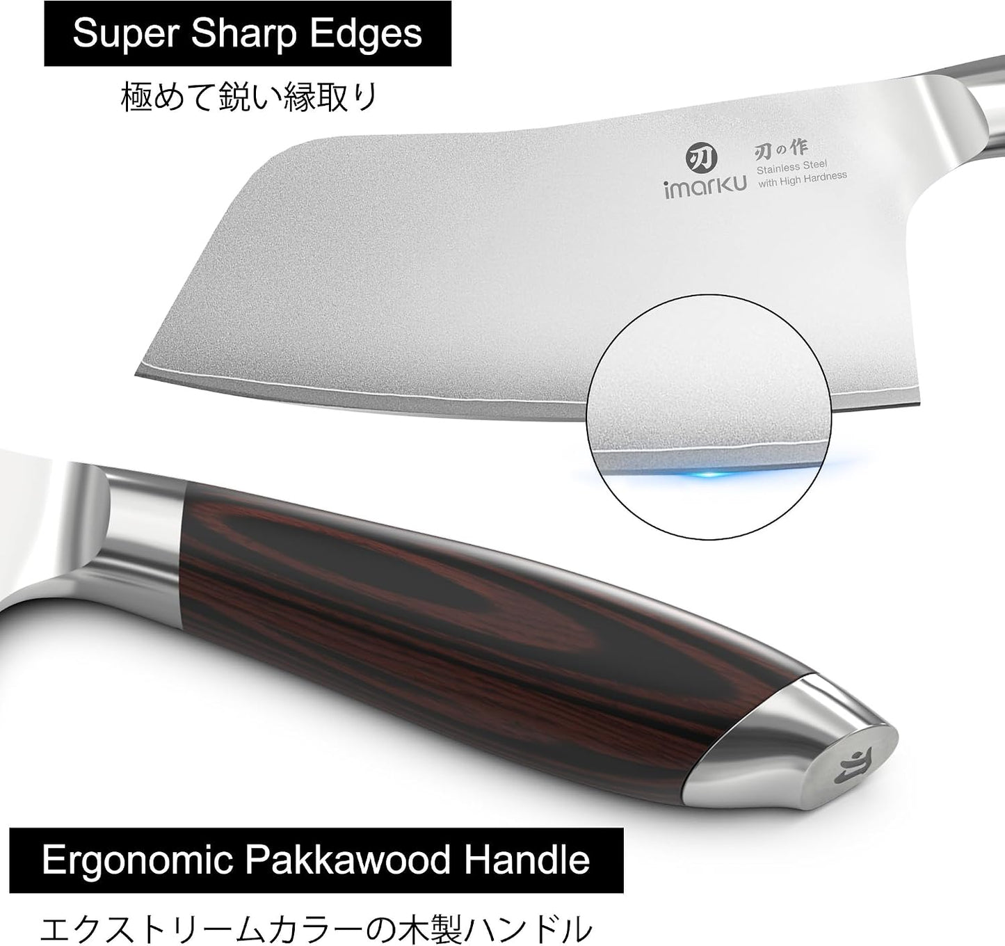 3 Piece Knife Set, Professional Japanese High Carbon Stainless Steel Chef Knife, Ultra Sharp Kitchen Knives Set with Ergonomic Pakkawood Handle, Ideal Gift for Mom