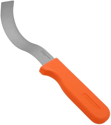 K117 Row Crop Harvest Knife, Broccoli/Produce, 6-Inch Wavy Stainless Steel Blade , Orange