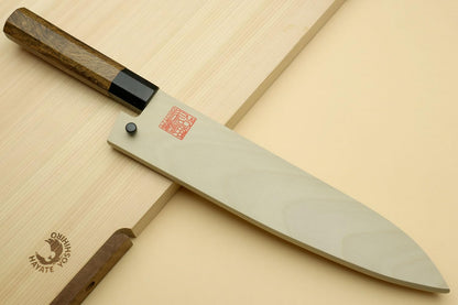 Yoshihiro Japanese High Carbon White Steel #2 Nashiji Gyuto Chefs Knife with Cocobolo Wood Handle (8.25'' (210mm))