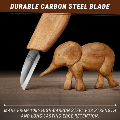 Whittling Knife C2 6.5" - Wood Chip Carving Knife for General Purpose - Detail Whittling Knives Carbon Steel - Wood Carving Tools for Beginners