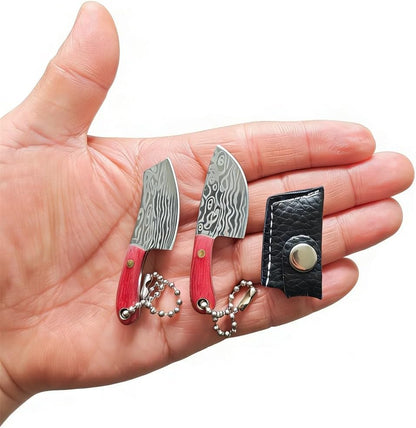 2pcs Stainless Steel Portable Chef Knife Mini Pocket Knife Small Knife Tiny Thumb Multitool Box Cutter Tools