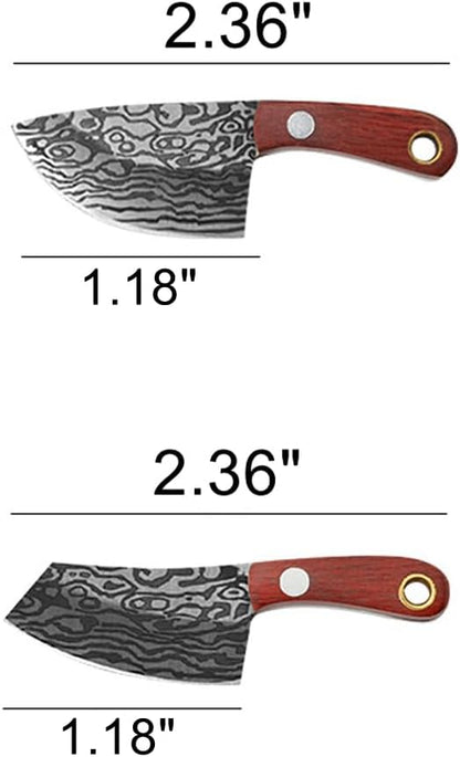 2pcs Stainless Steel Portable Chef Knife Mini Pocket Knife Small Knife Tiny Thumb Multitool Box Cutter Tools