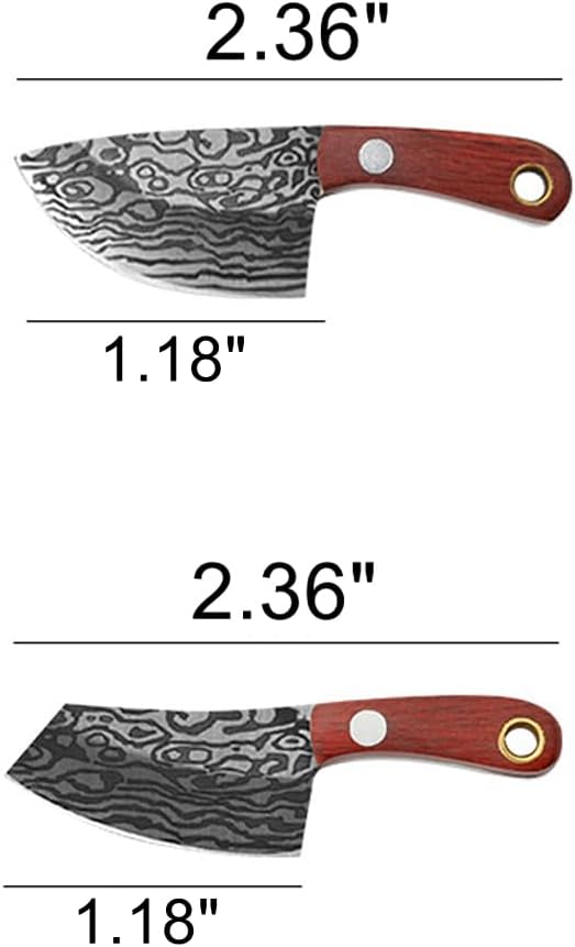 2pcs Stainless Steel Portable Chef Knife Mini Pocket Knife Small Knife Tiny Thumb Multitool Box Cutter Tools