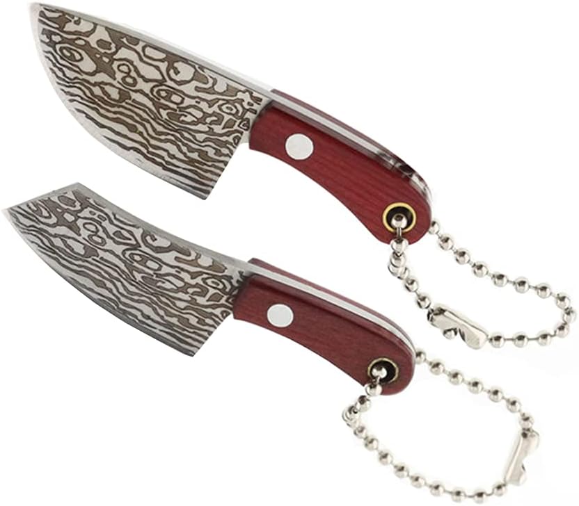 2pcs Stainless Steel Portable Chef Knife Mini Pocket Knife Small Knife Tiny Thumb Multitool Box Cutter Tools