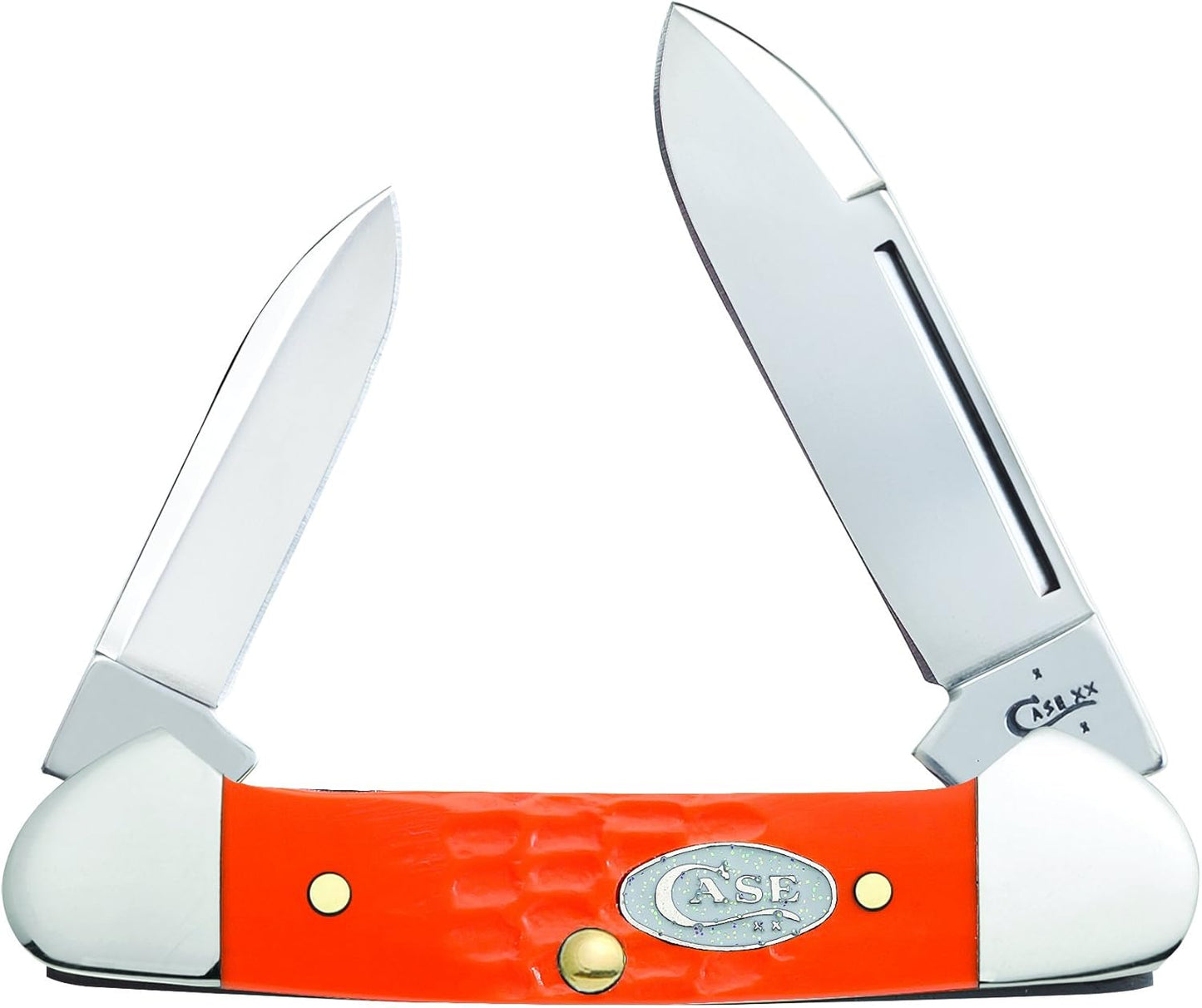 Case WR XX Pocket Knife Amber Jigged Bone Canoe Cv Item #263 - (62131 Cv) - Length Closed: 3 5/8 Inches