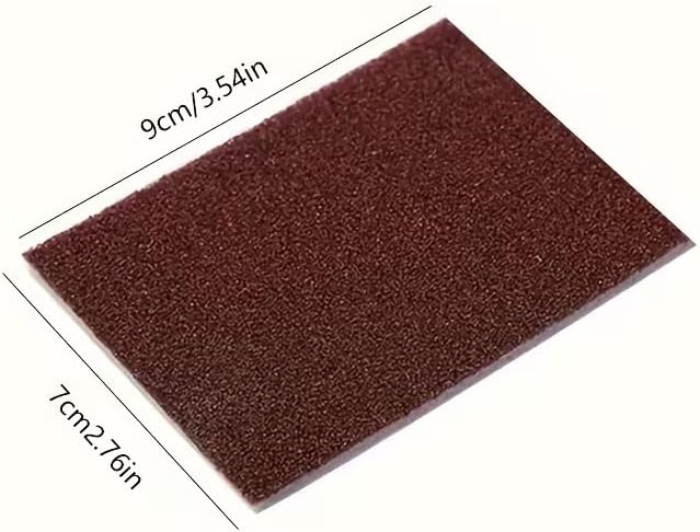 Diamond Abrasive Scouring Pads, 10pcs Dual-Side Rust Remover Scrubbers for Pots Pans Grills Sinks, Heavy Duty Kitchen Cleaning Sponges 2.76"x3.54" Dark Brown