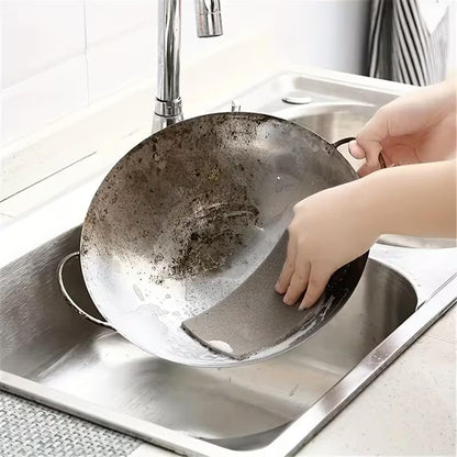 Diamond Abrasive Scouring Pads, 10pcs Dual-Side Rust Remover Scrubbers for Pots Pans Grills Sinks, Heavy Duty Kitchen Cleaning Sponges 2.76"x3.54" Dark Brown