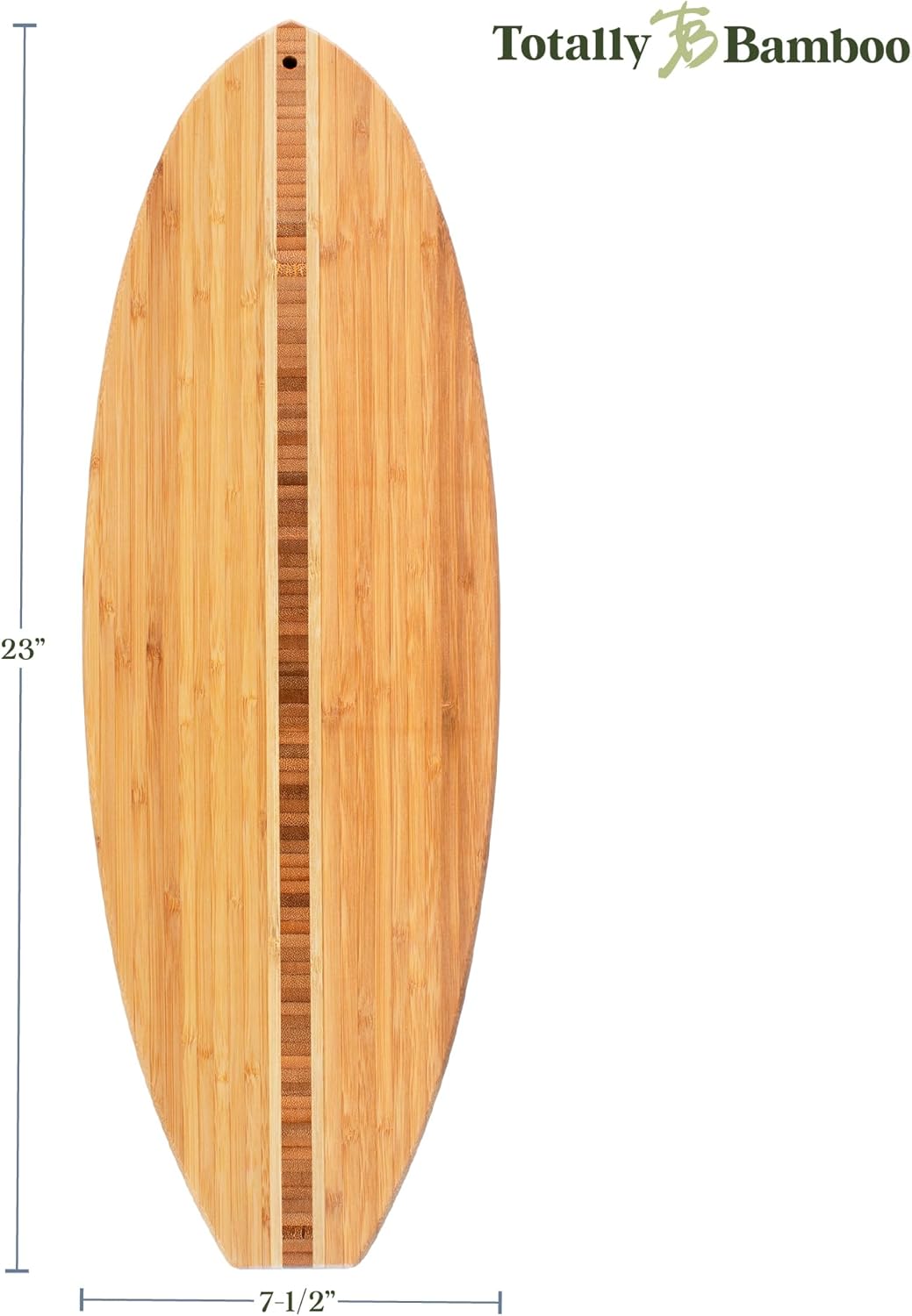 Lil Surfer Small Surfboard Cutting Board, 14.5 x 6 in | Small surfboard-shaped serving board brings beach vibes to charcuterie and snacks. Hang tie for easy wall display.