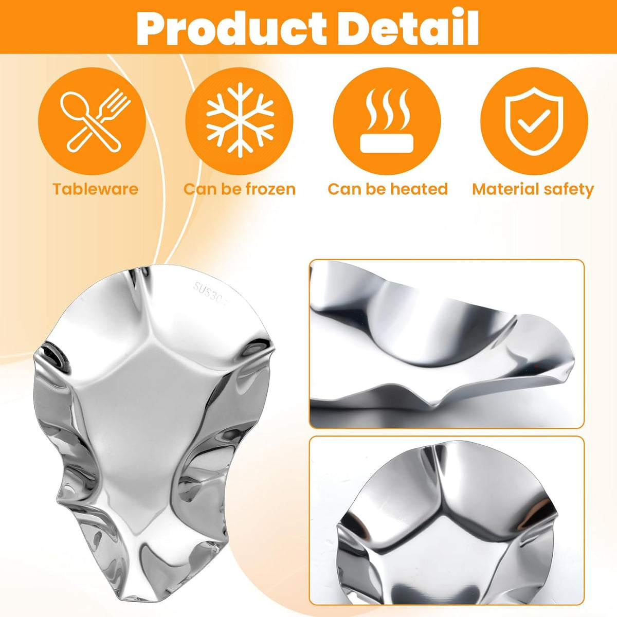 36 Pack Stainless Steel Oyster Shells, Reusable Grillable Oyster Shells Grillable Baking Dish And Grill Pan for Oysters Clams Scallops
