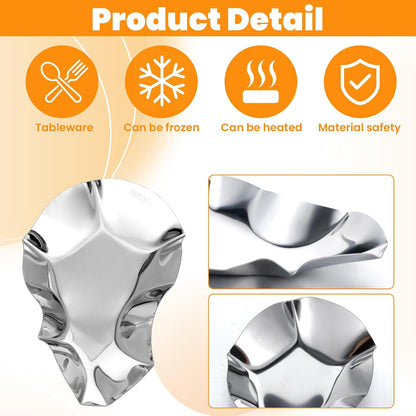 36 Pack Stainless Steel Oyster Shells, Reusable Grillable Oyster Shells Grillable Baking Dish And Grill Pan for Oysters Clams Scallops