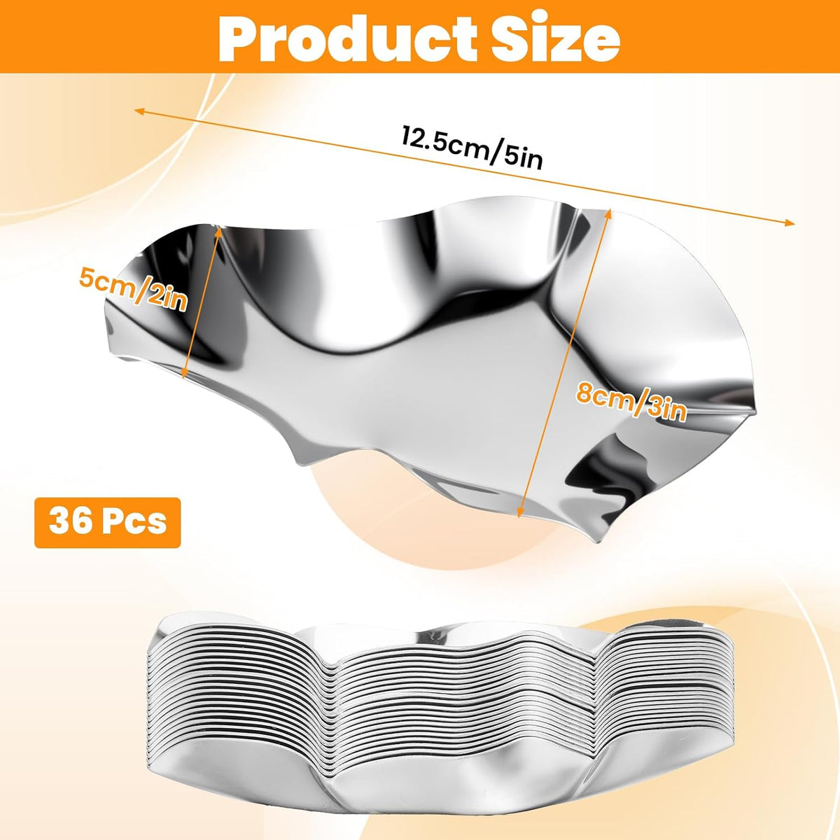 36 Pack Stainless Steel Oyster Shells, Reusable Grillable Oyster Shells Grillable Baking Dish And Grill Pan for Oysters Clams Scallops