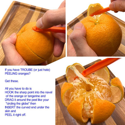 3 Pack Orange Peeler Tool Plastic Citrus Peeler for Lemon Mandarin Fruit