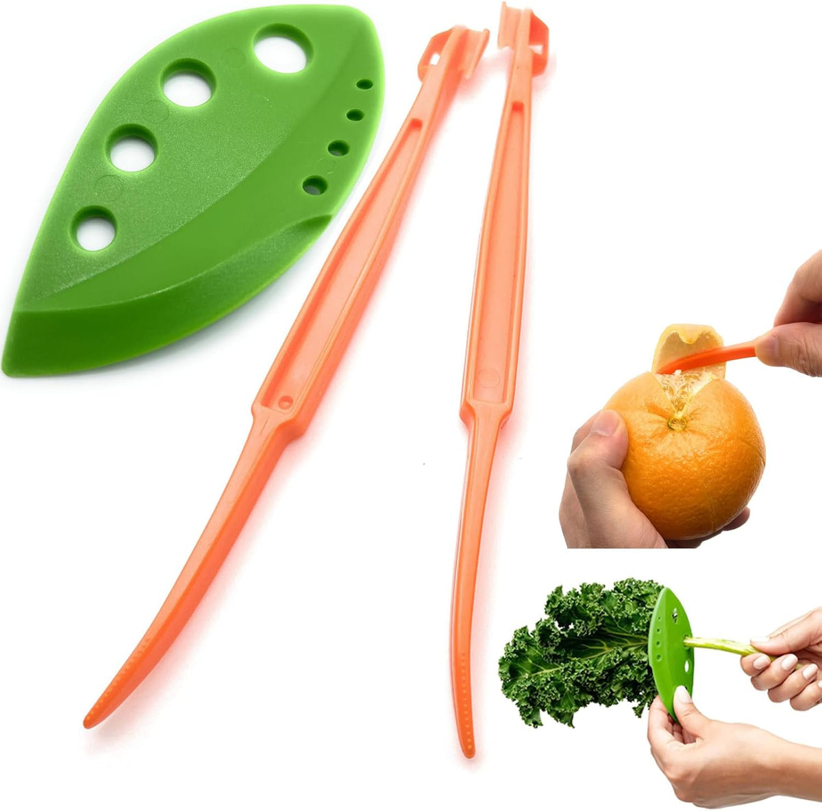 3 Pack Orange Peeler Tool Plastic Citrus Peeler for Lemon Mandarin Fruit